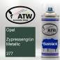 Preview: Opel, Zypressengrün Metallic, 377: 400ml Sprühdose, von ATW Autoteile West.